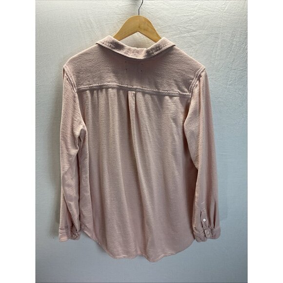Xirena Textured Pink Button Down Shirt Career Minimalist USA Size M - Picture 3 of 9